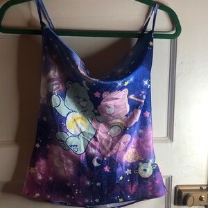 SHEIN Blue and Pink Camisole with Bear Print